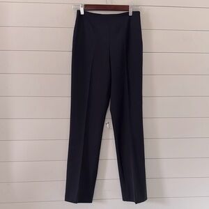 Ralph Lauren Size 2 Black Label Navy Side Zipped Wool/Elastane Pants